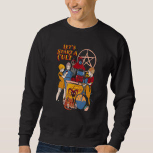 Start The Cul Grunge Gos Satan Emo Pentagram Sweatshirt