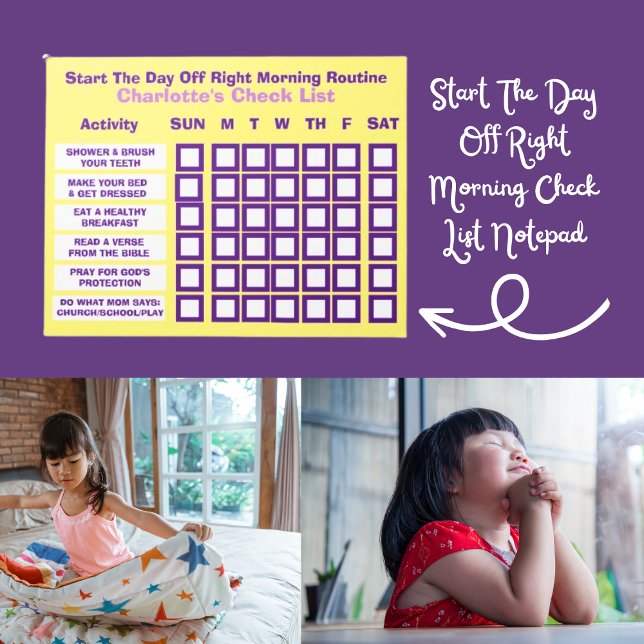 Start The Day Right Morning Check List Christian Notepad (Start The Day Off Right Morning Check List Notepad)