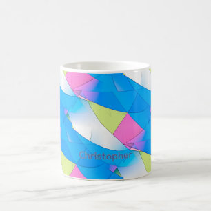 Start the Day Right with Modern Art Happy Pattern Coffee Mug