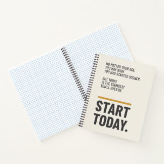 Start Today Minimalist Motivational Quote Notebook