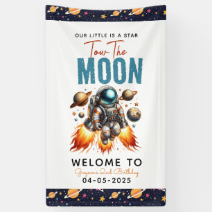 start tow the moon 2nd Birthday Space Banner