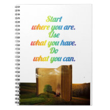 Start Where You Are | Motivational Quote Notebook 