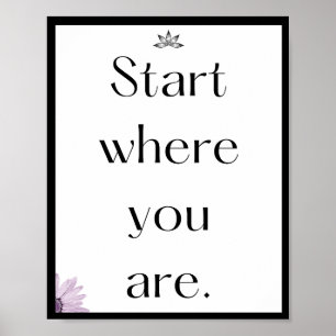 Start where you are, Quote Poster