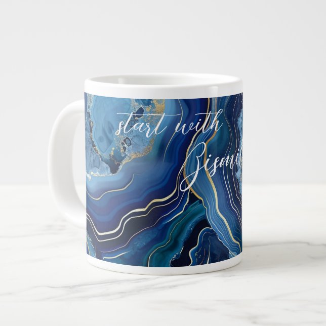Start With Bismillah Large Coffee Mug (Front Left)