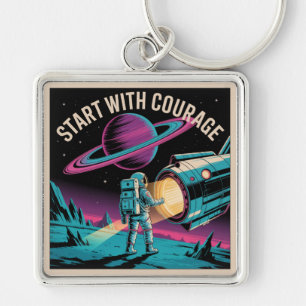 Start With Courage Key Ring