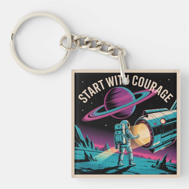 Start With Courage Key Ring (Front)