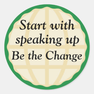 Start With Speaking Up Classic Round Sticker