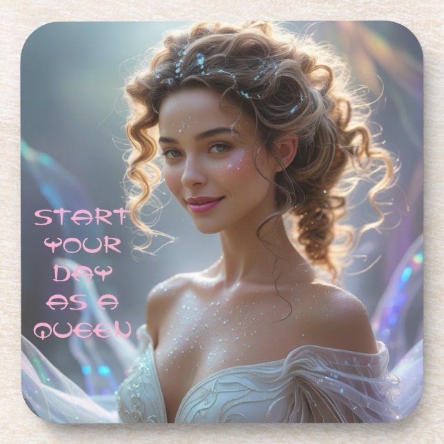 START YOUR DAY AS A QUEEN  COASTER (Front)