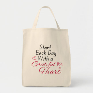 START YOUR DAY WITH A GRATEFUL HEART TOTE