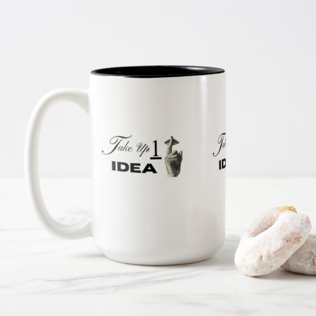 Start Your day with coffee and confidence - Tea Two-Tone Coffee Mug (With Donut)