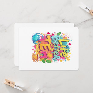 Start your day with positivity! ☕ This vibrant 'L Invitation