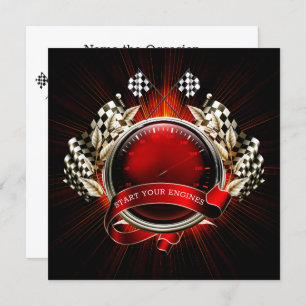 Start Your Engines Invitation