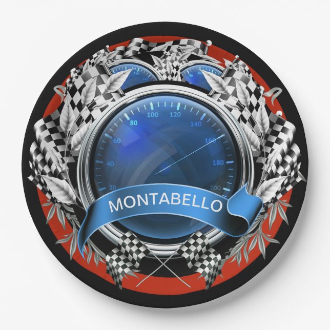 Start Your Engines  Paper Plate (Front)