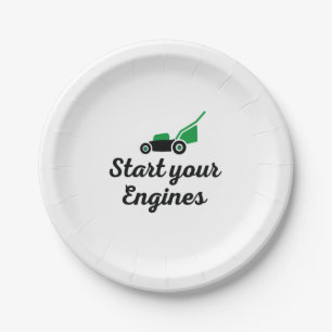 Start your Engines Paper Plate