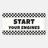 Start Your Engines Welcome Banner | Racing Birthda