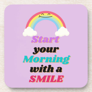 Start your Morning Hard Plastic Coaster - Set of 6
