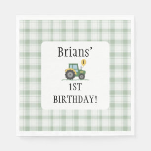 Start Your Tractor Square Paper Napkin