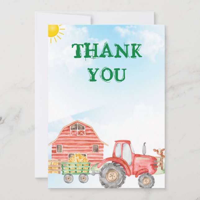 Start Your Tractor Thank You Card (Front)