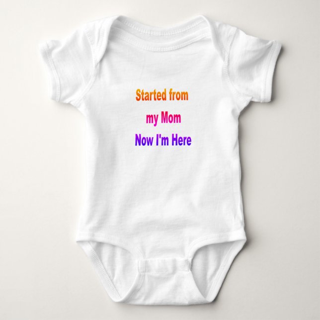 Started from Mum Now I'm Here Toddler Bodysuit (Front)