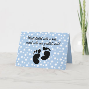 Started With A Kiss Wish Blue Custom Announcement