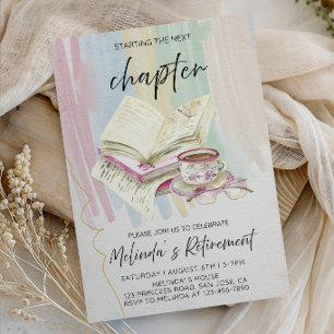 Starting the Next Chapter Bridal Shower Party Invitation