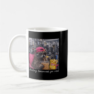 Starting Tomorrow For Real Funny Racoon Gym Coffee Mug