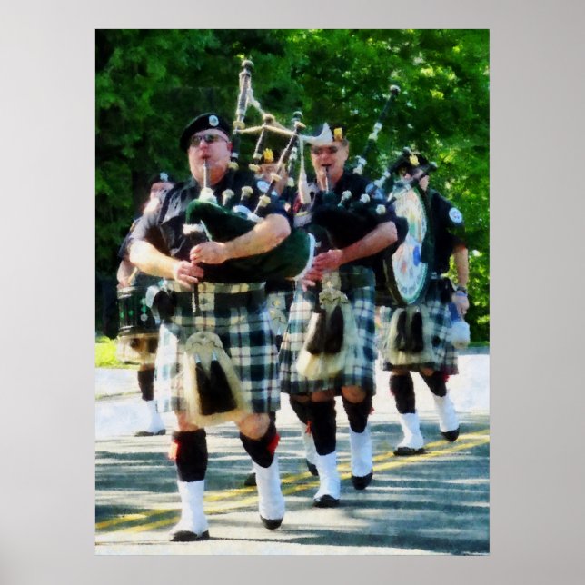 STARTING UNDER $20 - Line of Bagpipers Poster (Front)