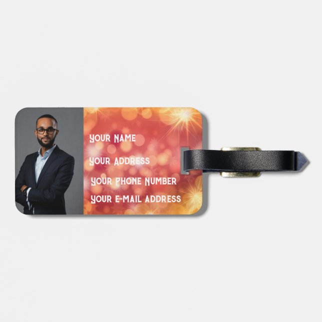 Starting your name with G Luggage Tag (Back Horizontal)