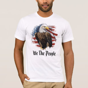 *~* Starts Patriotic American Flag Bald Eagle Men T-Shirt