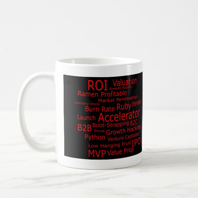 Startup Business Jargon Cloud Mug (Left)