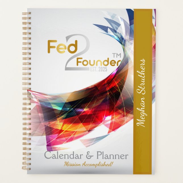 StartUp Fed2Founder Personalised Planner  (Front)