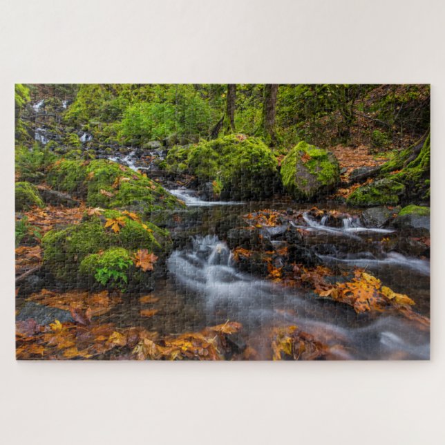 Starvation Creek Falls | Columbia Gorge, Oregon Jigsaw Puzzle (Horizontal)