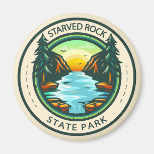 Starved Rock State Park Illinois Badge Magnet