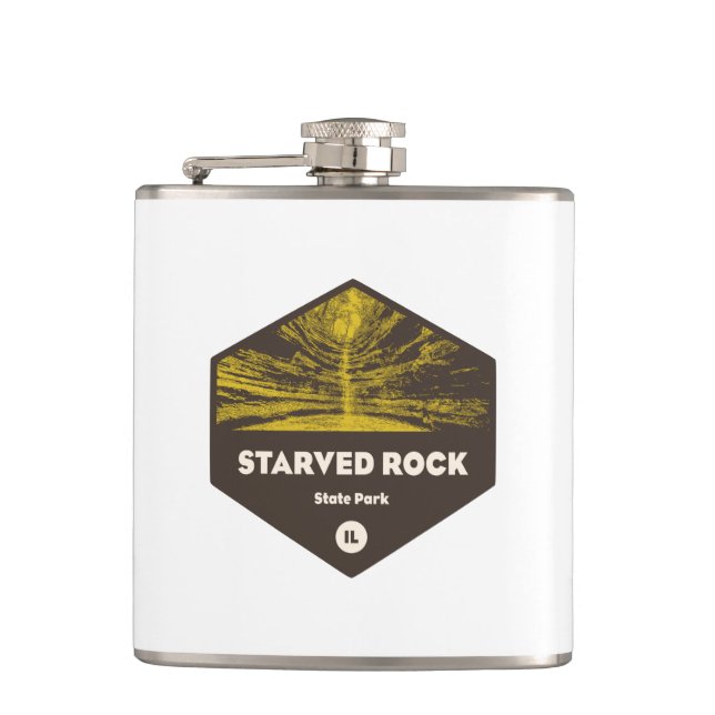 Starved Rock State Park Illinois Hip Flask (Front)