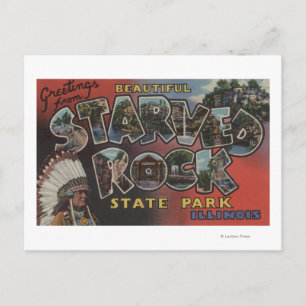 Starved Rock State Park - Large Letter Scenes Postcard