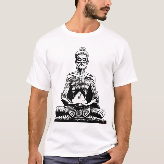 Starving Buddha T shirt Fasting Siddhartha (Front)