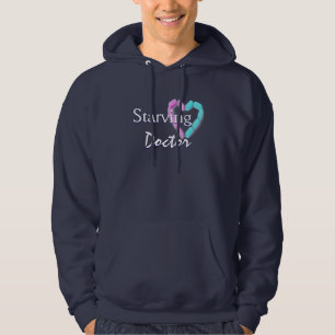 Starving Doctor In Navy Blue Hoodie