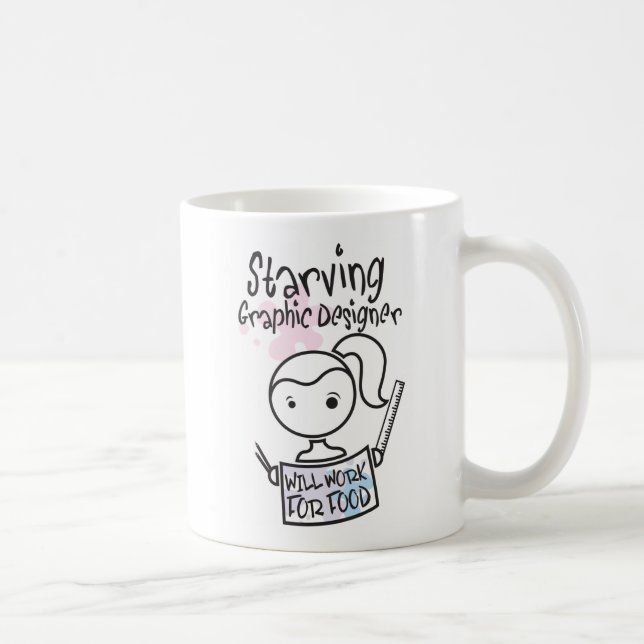 Starving Graphic Designer Mug (Right)