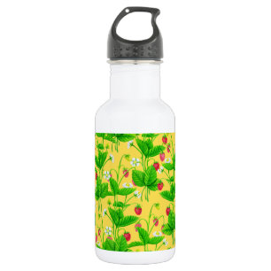 Starwberry garden on yellow 532 ml water bottle