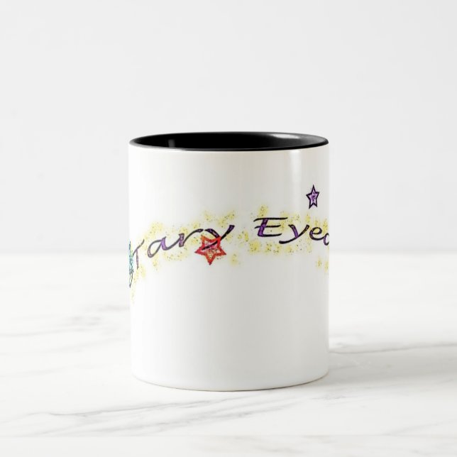 stary eyed simplified mug2 Two-Tone coffee mug (Center)
