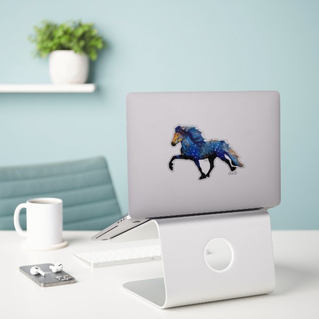 Stary Night Charismatic Tolting Icelandic horse (Laptop On Desk)