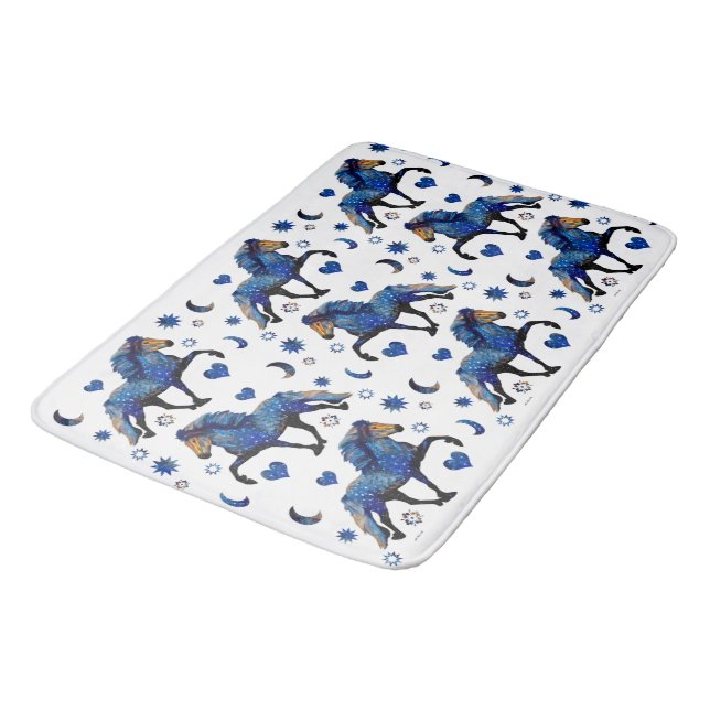 Stary Night Charismatic Tolting Icelandic horse Bath Mat (Angled)