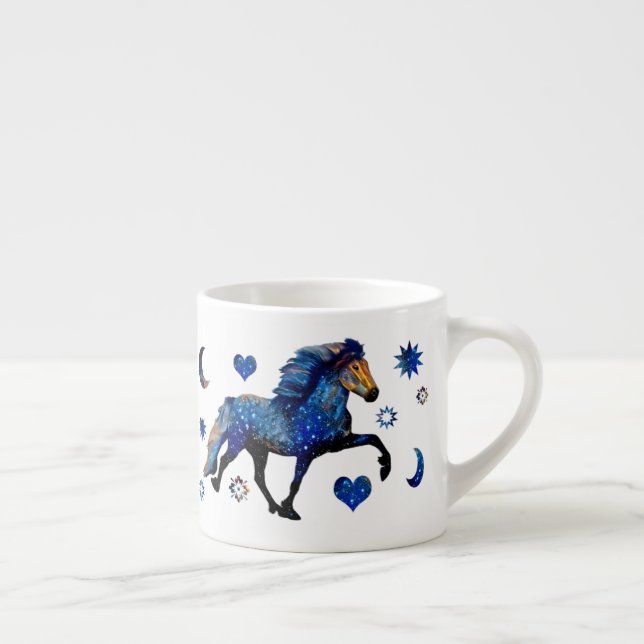 Stary Night Charismatic Tolting Icelandic horse Espresso Cup (Right)