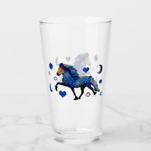 Stary Night Icelandic Horse Glass