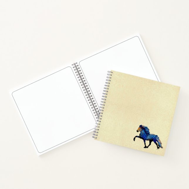 Stary Night Icelandic Horse Notebook (Inside)