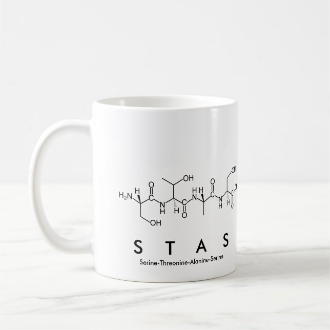 Stas peptide name mug (Left)