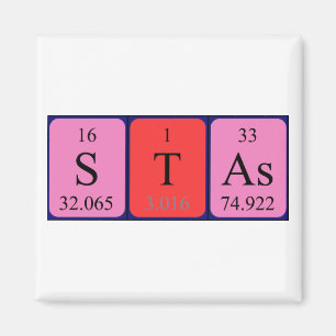 Stas periodic table name magnet