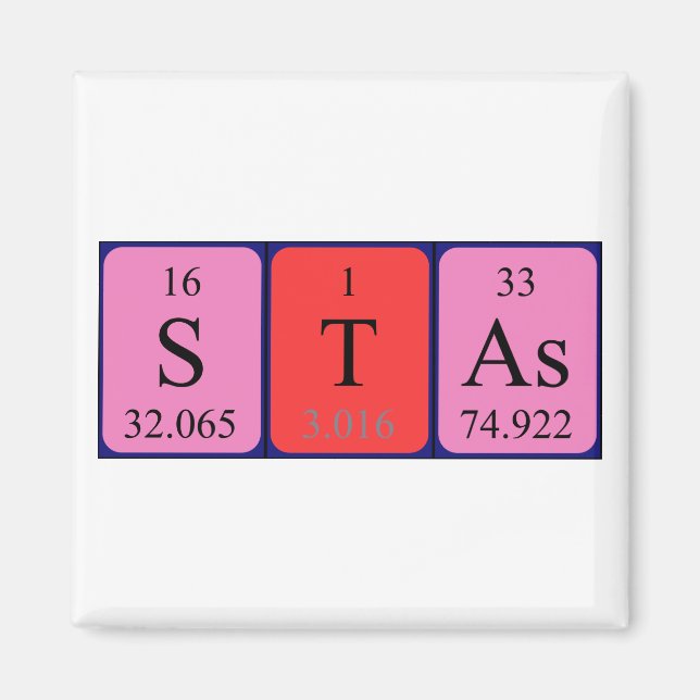 Stas periodic table name magnet (Front)