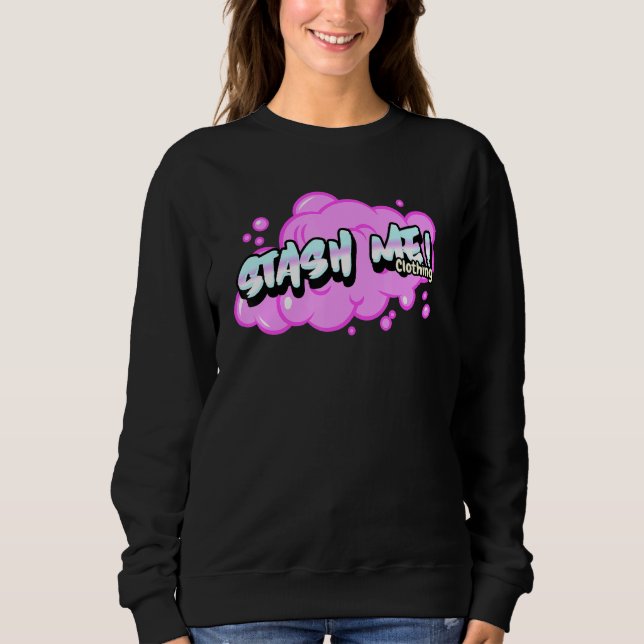 Stash Me Bubble Gum Short Sleeve Sweatshirt (Front)