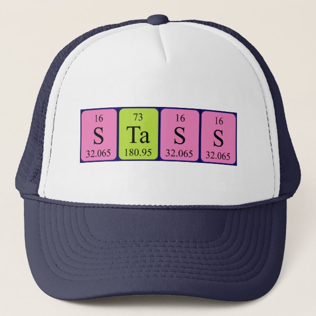 Stass periodic table name hat (Front)